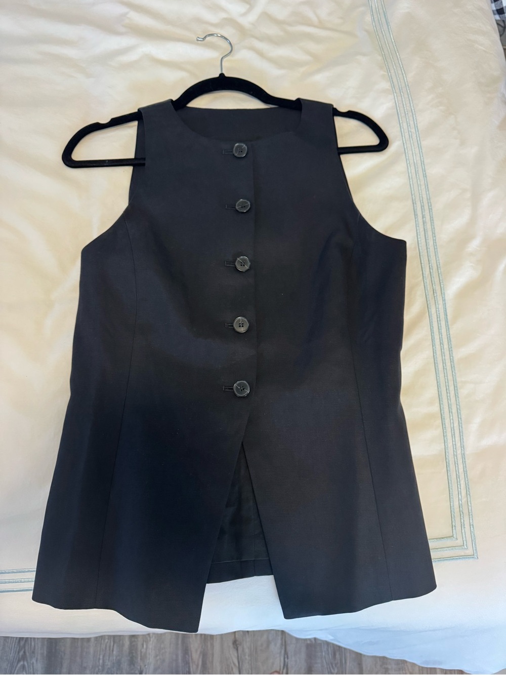 Madewell Black Button-Front Vest